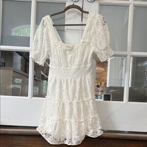 Speechless White Lace Mini Dress